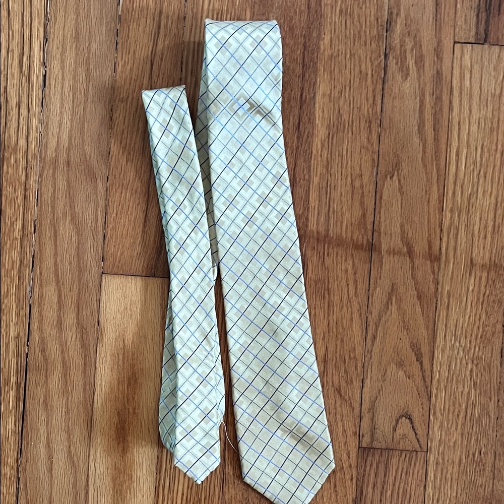Michael Kors Yellow and Blue Checkered Tie